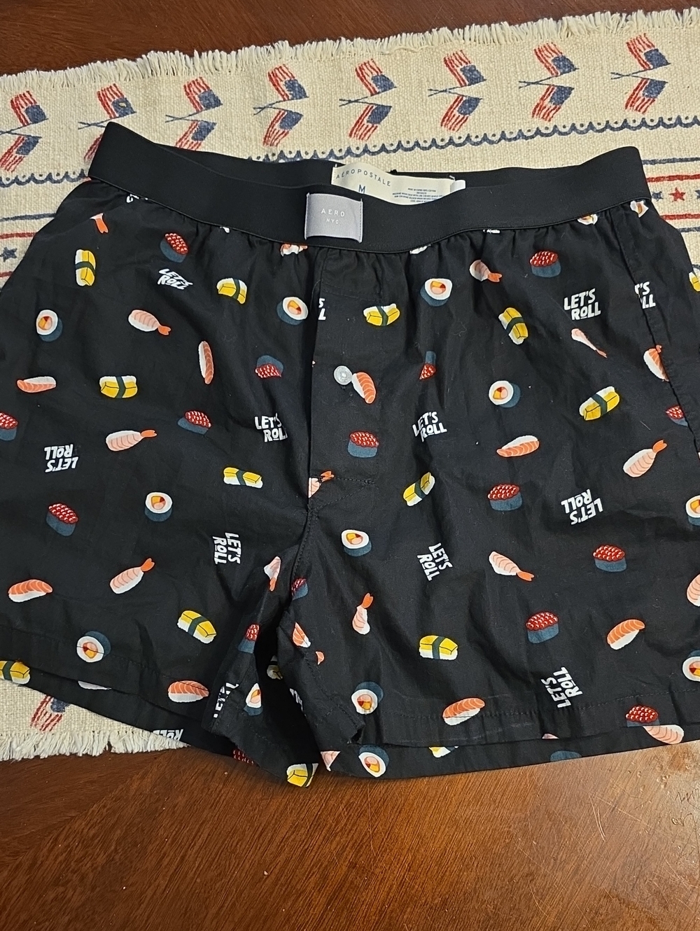Aeropostale Black Sushi Print Boxer Shorts